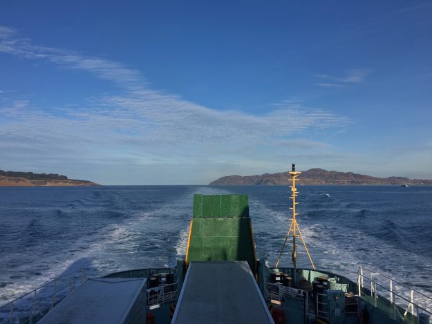 Reaching the Isles ferry view island distance